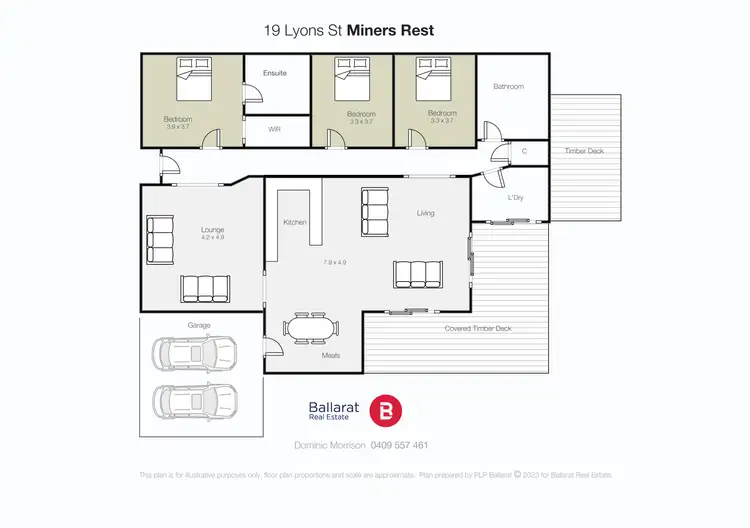 Floorplan of Homely house listing, 19 Lyons Street, Miners Rest VIC 3352