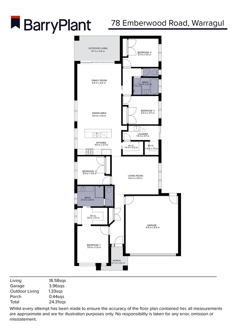 Floorplan of Homely house listing, 78 Emberwood Road, Warragul VIC 3820