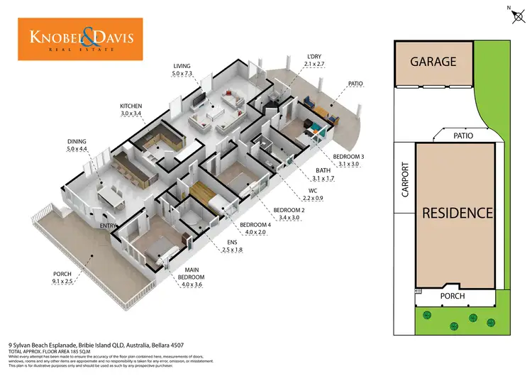 Floorplan of Homely house listing, 9 Sylvan Beach Esplanade, Bellara QLD 4507
