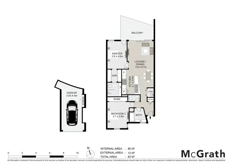 Floorplan of Homely apartment listing, 55/10 Grand Parade, Kawana Island QLD 4575
