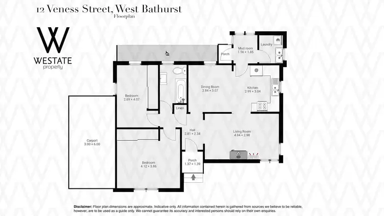Floorplan of Homely house listing, 12 Veness Street, West Bathurst NSW 2795