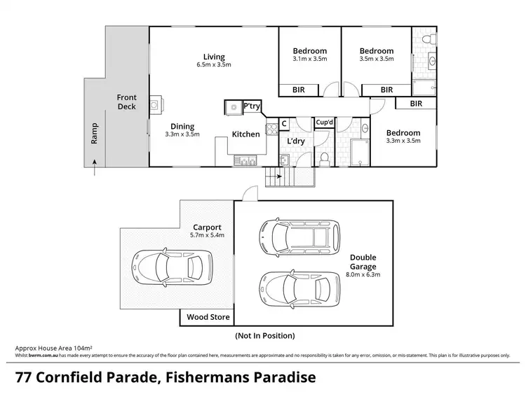 Floorplan of Homely retirement listing, 77 Cornfield Parade, Fishermans Paradise NSW 2539