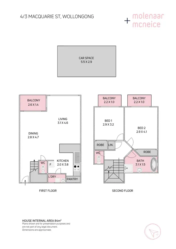 Floorplan of Homely apartment listing, 4/3 Macquarie Street, Wollongong NSW 2500