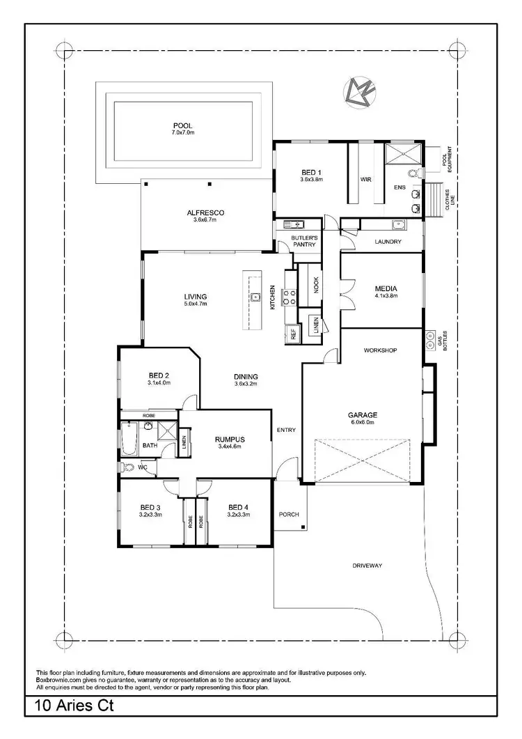 Floorplan of Homely house listing, 10 Aries Court, Bli Bli QLD 4560