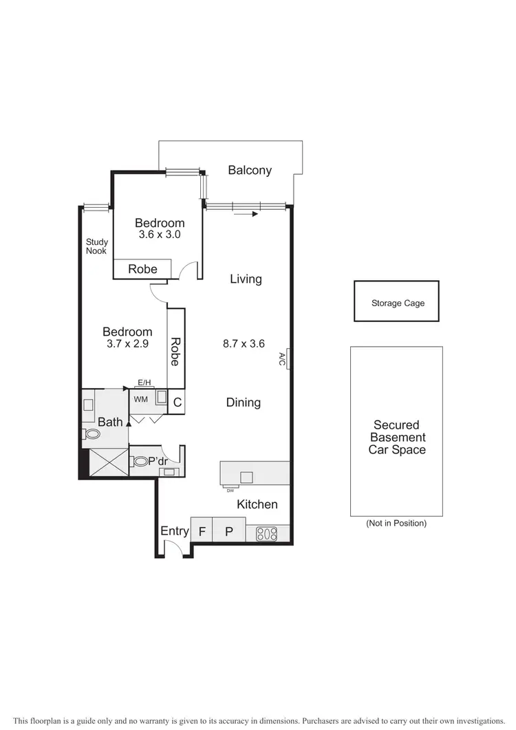 Floorplan of Homely apartment listing, 202/27 Dickmann Street, Richmond VIC 3121