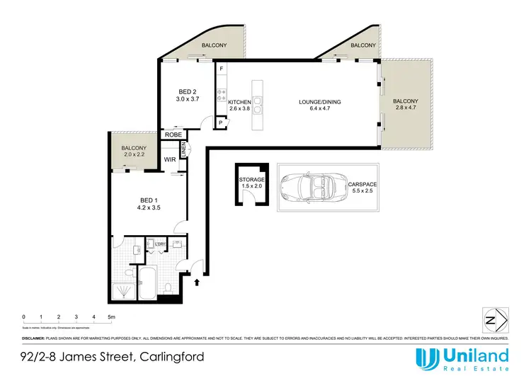 Floorplan of Homely apartment listing, 92/2-8 James Street, Carlingford NSW 2118