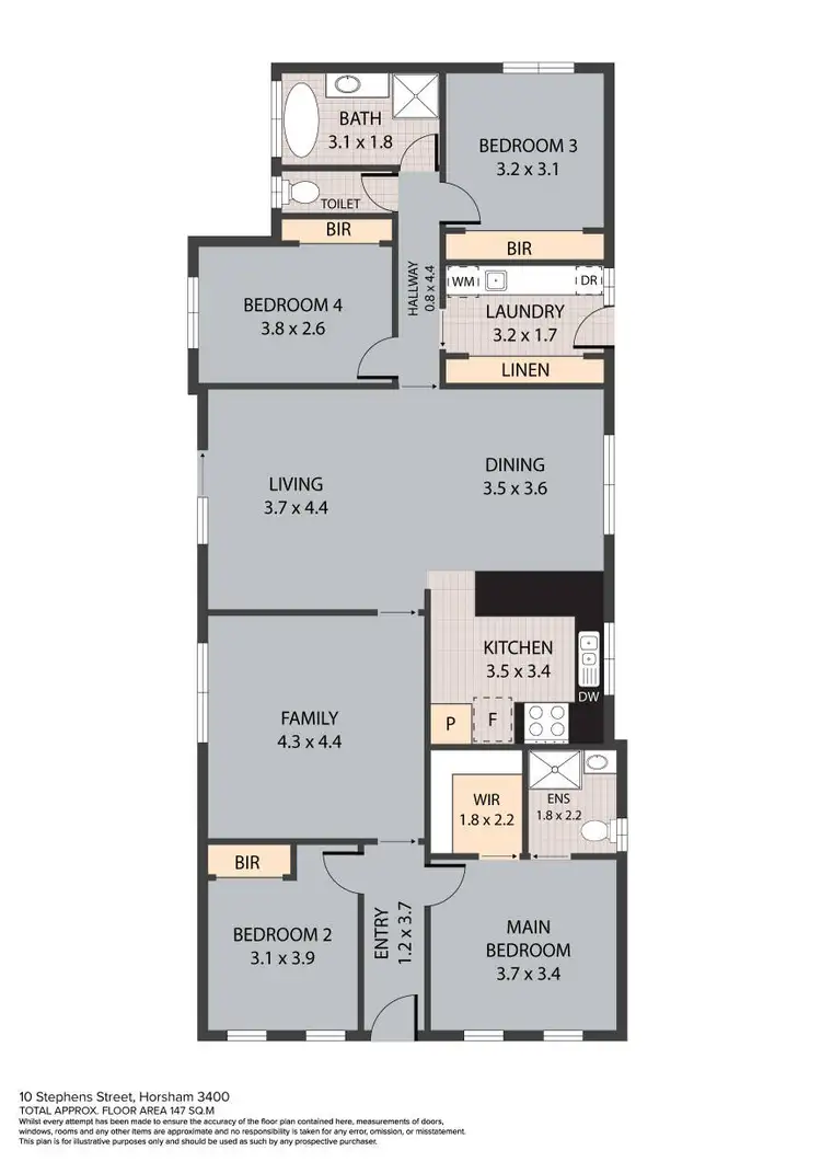 Floorplan of Homely house listing, 10 Stephens Street, Horsham VIC 3400