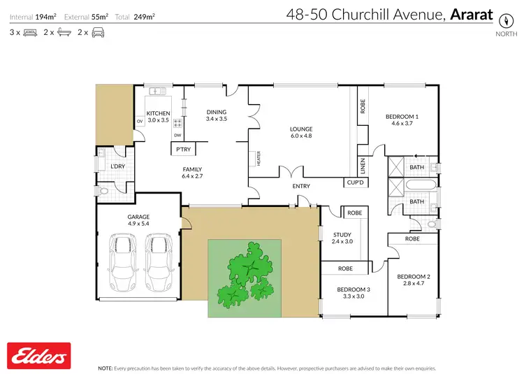 Floorplan of Homely house listing, 48-50 Churchill Avenue, Ararat VIC 3377