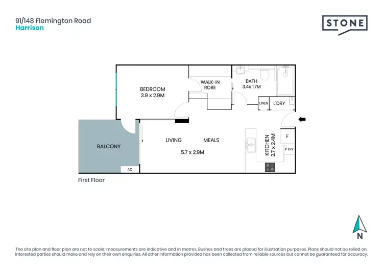 Floorplan of Homely apartment listing, 91/148 Flemington Road, Harrison ACT 2914