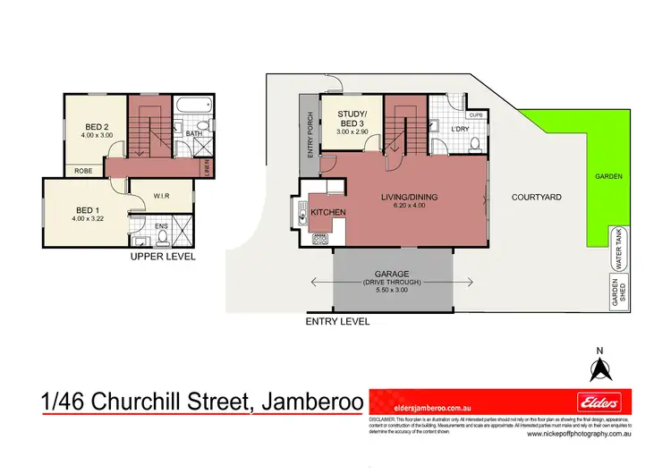 Floorplan of Homely townhouse listing, 1/46 Churchill Street, Jamberoo NSW 2533