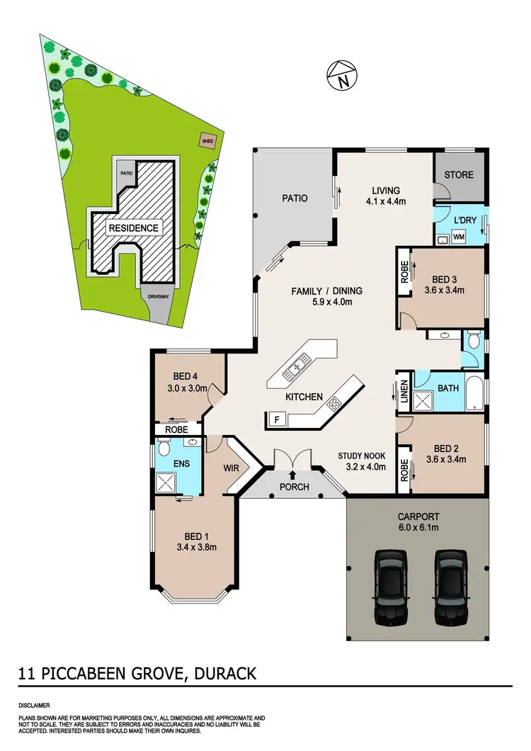 Floorplan of Homely house listing, 11 Piccabeen Grove, Durack NT 830