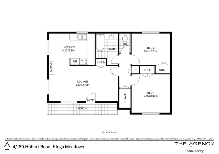 Floorplan of Homely unit listing, 4/189 Hobart Road, Kings Meadows TAS 7249