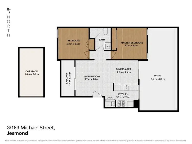 Floorplan of Homely apartment listing, 3/183 Michael Street, Jesmond NSW 2299
