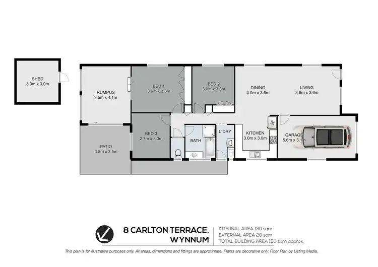 Floorplan of Homely house listing, 8 Carlton Terrace, Wynnum QLD 4178
