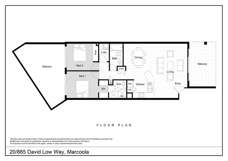 Floorplan of Homely unit listing, 20/885 David Low Way, Marcoola QLD 4564