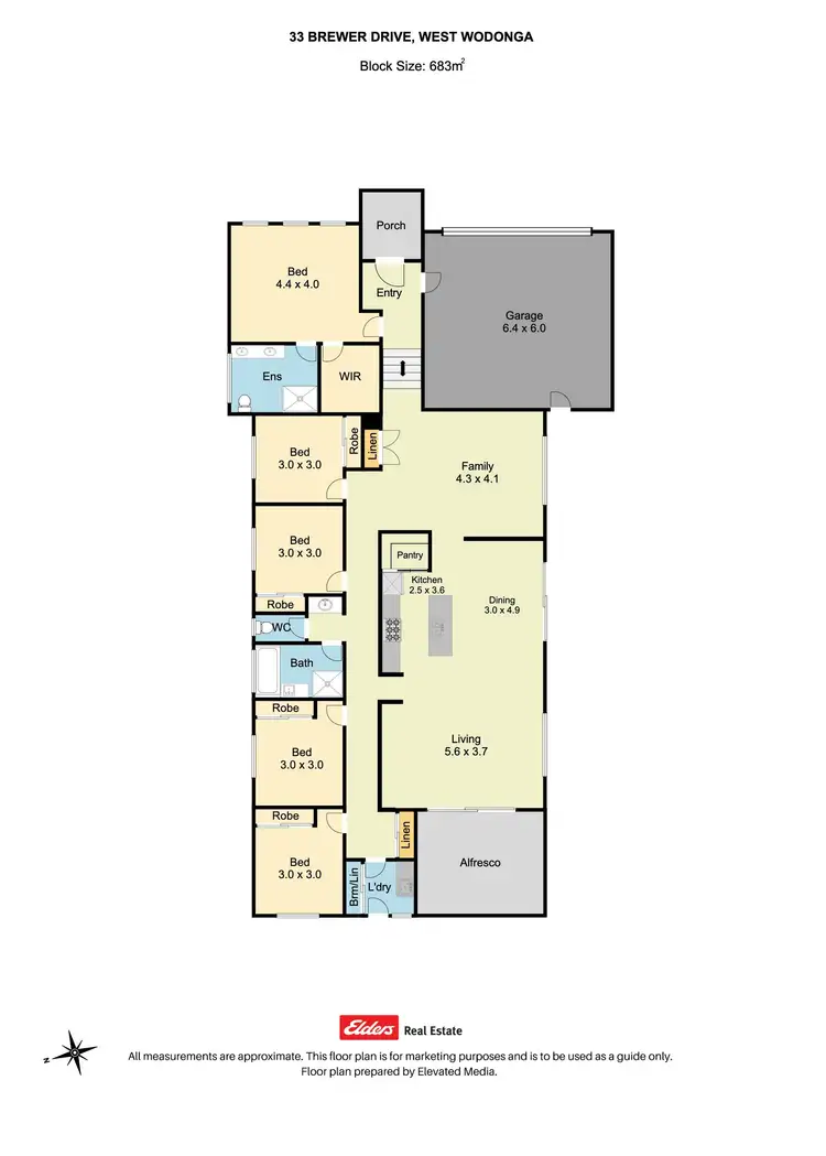 Floorplan of Homely house listing, 33 Brewer Street, West Wodonga VIC 3690