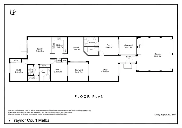 Floorplan of Homely house listing, 7 Traynor Court, Melba ACT 2615
