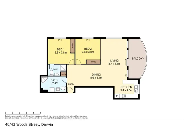 Floorplan of Homely unit listing, 40/43 Woods Street, Darwin City NT 800
