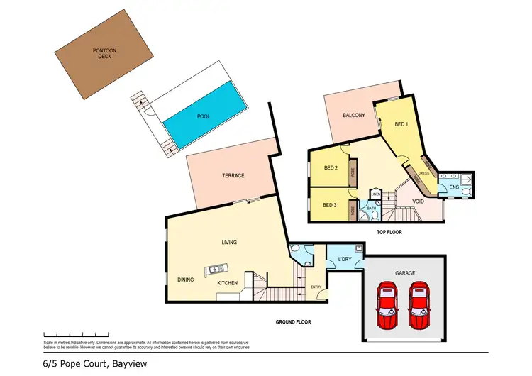Floorplan of Homely townhouse listing, 6/5 Pope Court, Bayview NT 820