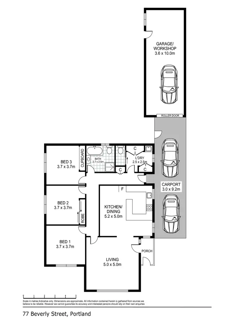 Floorplan of Homely house listing, 77 Beverley Street, Portland VIC 3305