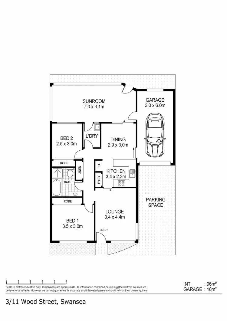Floorplan of Homely villa listing, 3/11 Wood Street, Swansea NSW 2281