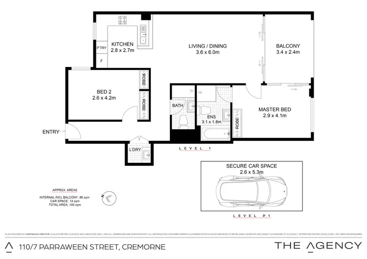 Floorplan of Homely apartment listing, 110/7 Parraween Street, Cremorne NSW 2090