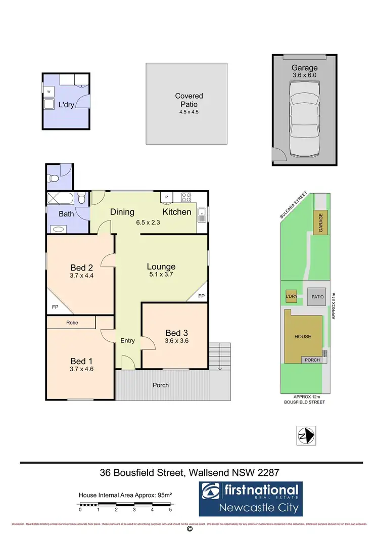 Floorplan of Homely house listing, 36 Bousfield Street, Wallsend NSW 2287