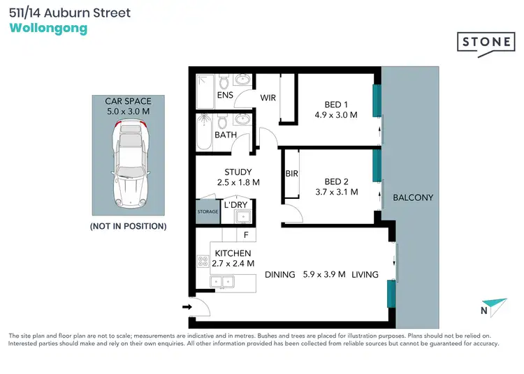 Floorplan of Homely apartment listing, 511/14 Auburn Street, Wollongong NSW 2500