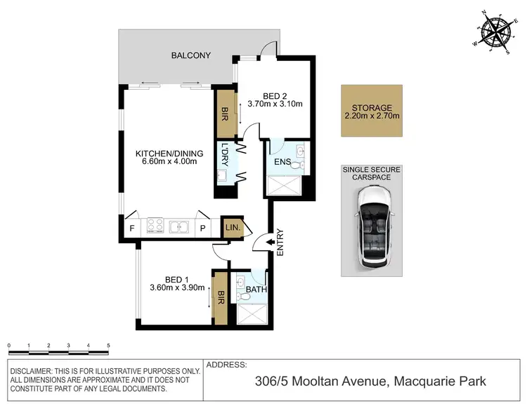 Floorplan of Homely apartment listing, 306/5 Mooltan Avenue, Macquarie Park NSW 2113