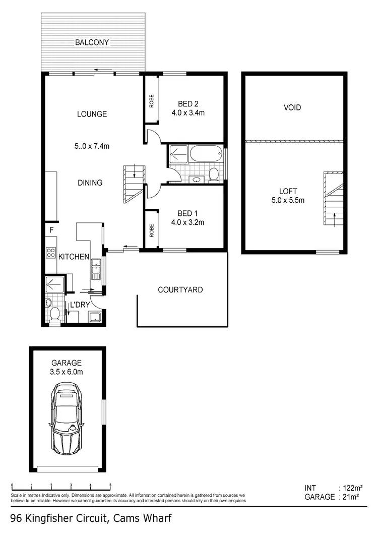 Floorplan of Homely townhouse listing, 96 Kingfisher Circuit, Cams Wharf NSW 2281