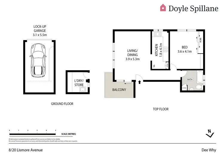 Floorplan of Homely apartment listing, 8/20 Lismore Avenue, Dee Why NSW 2099