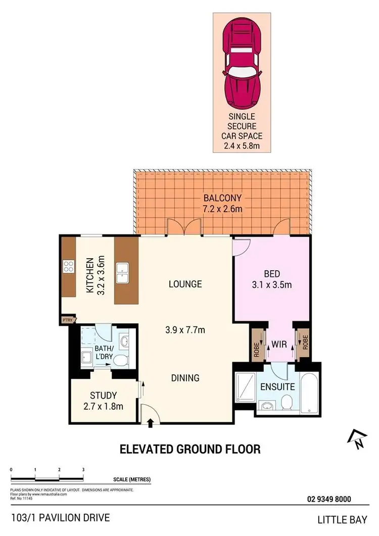 Floorplan of Homely apartment listing, 103/1 Pavilion Drive, Little Bay NSW 2036