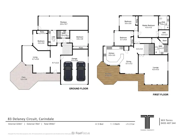 Floorplan of Homely house listing, 83 Delaney Circuit, Carindale QLD 4152