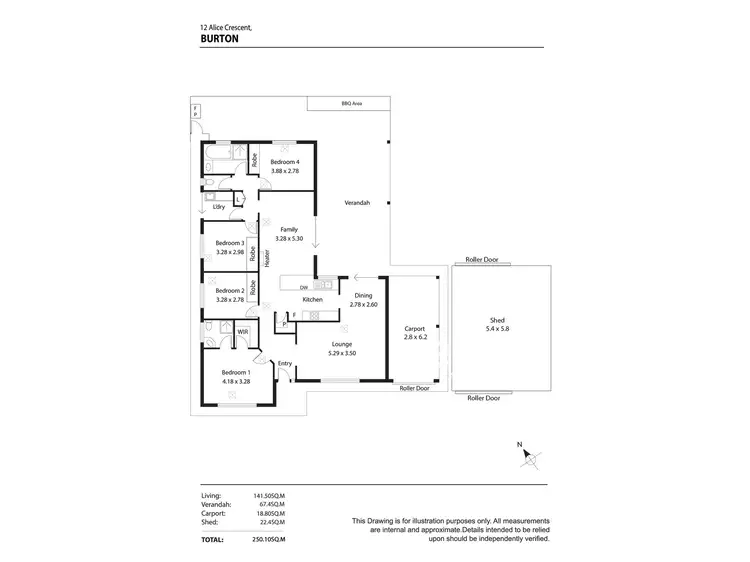 Floorplan of Homely house listing, 12 Alice Crescent, Burton SA 5110