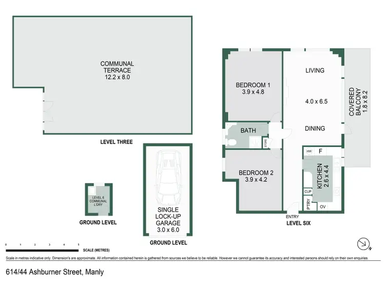 Floorplan of Homely apartment listing, 614/44 Ashburner Street, Manly NSW 2095