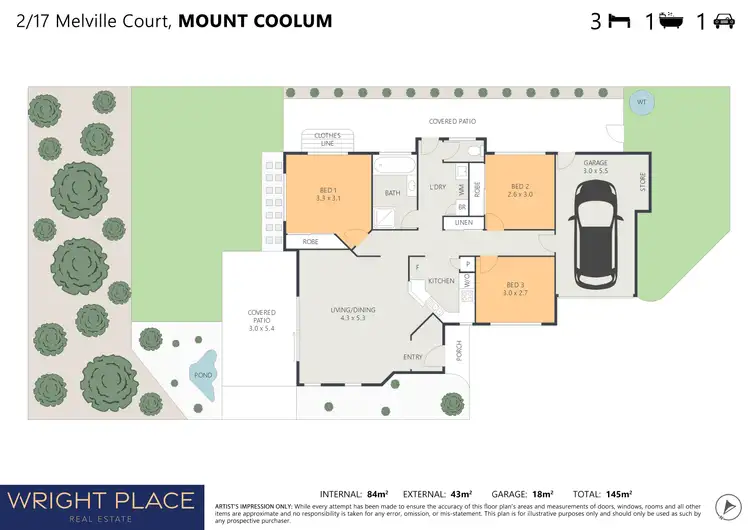 Floorplan of Homely unit listing, 2/17 Melville Court, Mount Coolum QLD 4573