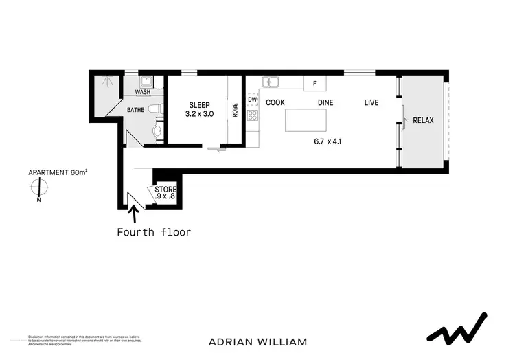 Floorplan of Homely apartment listing, 401/241-247 Crown Street, Darlinghurst NSW 2010