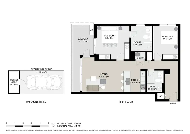 Floorplan of Homely apartment listing, 307/38 Oxford Street, Epping NSW 2121