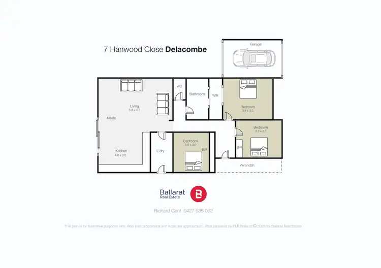 Floorplan of Homely house listing, 7 Hanwood Close, Delacombe VIC 3356