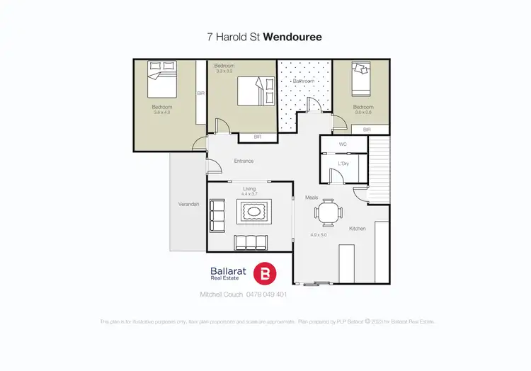 Floorplan of Homely house listing, 7 Harold Street, Wendouree VIC 3355