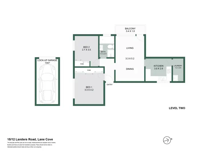 Floorplan of Homely apartment listing, 15/12 Landers Road, Lane Cove NSW 2066