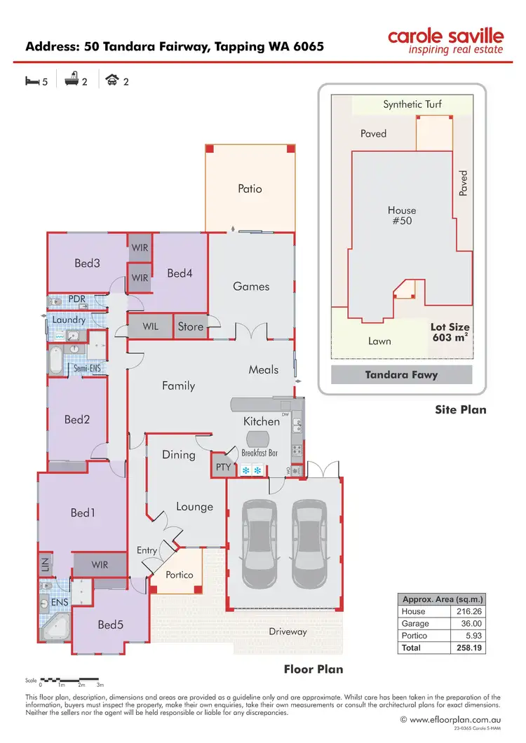 Floorplan of Homely house listing, 50 Tandara Fairway, Tapping WA 6065