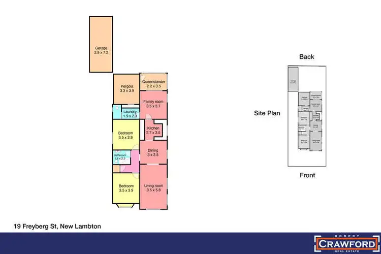 Floorplan of Homely house listing, 19 Freyberg Street, New Lambton NSW 2305