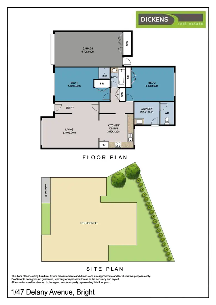 Floorplan of Homely unit listing, 1/47 Delany Ave, Bright VIC 3741