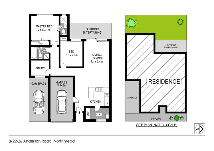 Floorplan of Homely townhouse listing, 8/22 Anderson Road, Northmead NSW 2152
