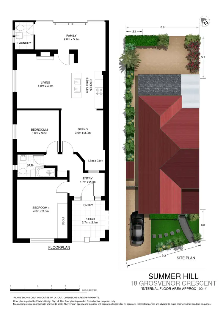 Floorplan of Homely semi-detached listing, 18 Grosvenor Crescent, Summer Hill NSW 2130