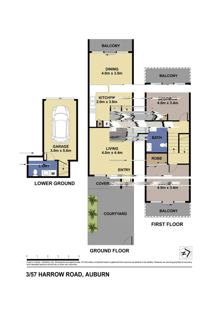 Floorplan of Homely townhouse listing, 3/57 Harrow Road, Auburn NSW 2144