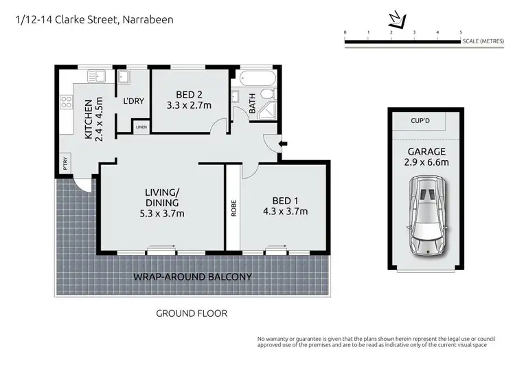Floorplan of Homely apartment listing, 1/12-14 Clarke Street, Narrabeen NSW 2101