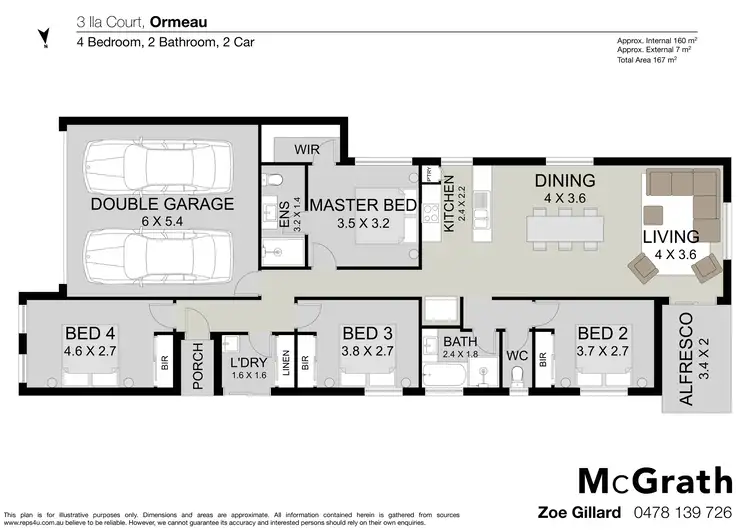 Floorplan of Homely house listing, 3 Ila Court, Ormeau QLD 4208
