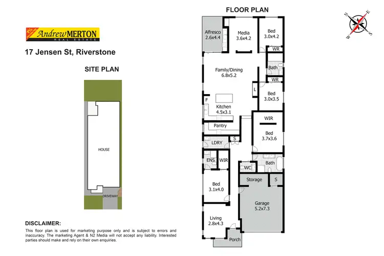 Floorplan of Homely house listing, 17 Jensen Street, Riverstone NSW 2765